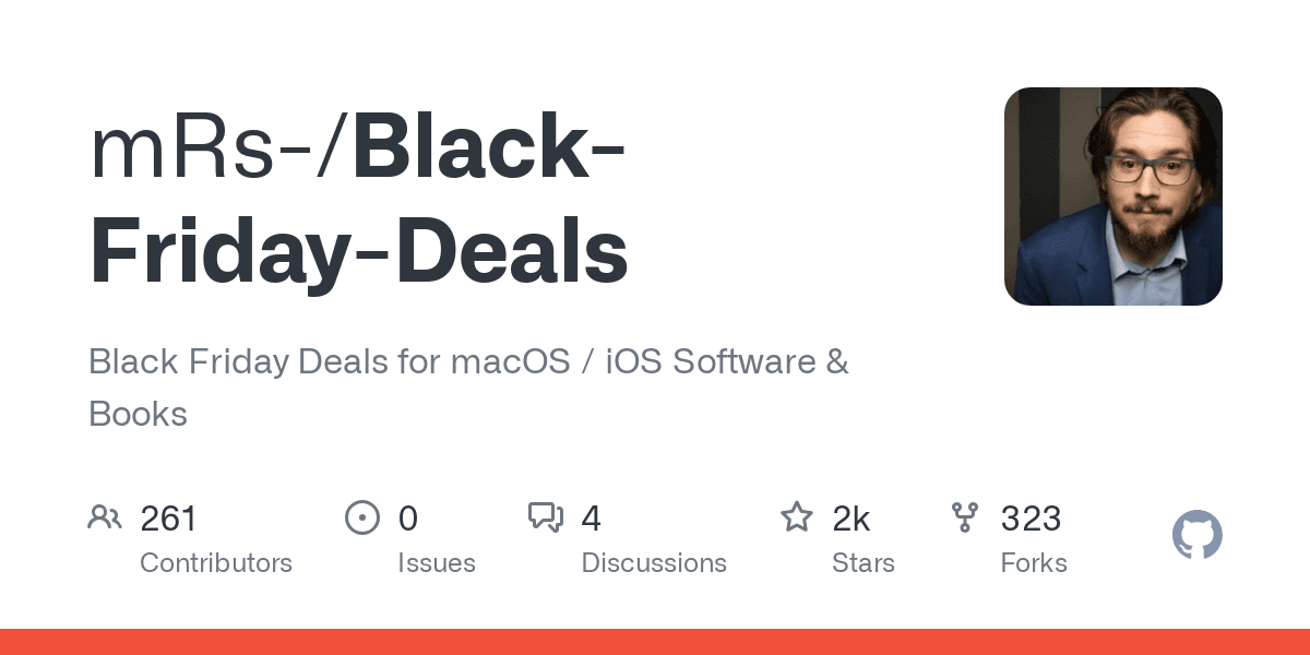 GitHub - mRs-/Black-Friday-Deals: Black Friday Deals for macOS / iOS Software & Books